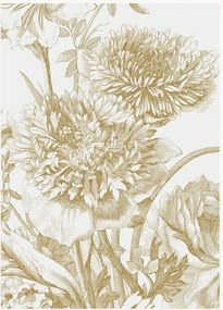 Vliesbehang Engraved Flowers