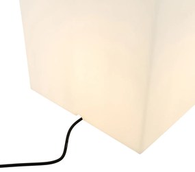 Moderne buitenlamp wit 38 cm vierkant IP44 - Nura Modern E27 IP44 Buitenverlichting