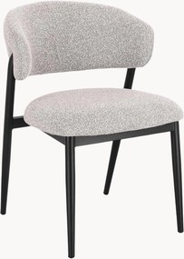 Bouclé eetstoelen Cassandra, 2-delig
