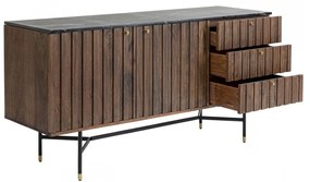 Kare Design Apiano Dressoir Van Acacia En Marmer - 150x45x76cm.