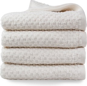 Handdoek Popcorn Collectie– 4 stuks – 50×100 – crème