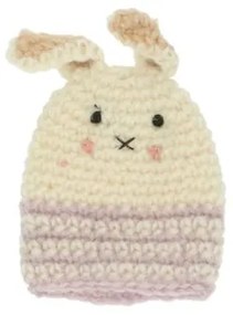 Eierwarmer haas, wol, lila gestreept