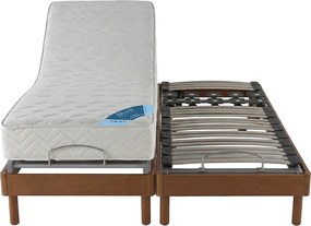 Elektrisch bedset met lattenbodem en blokken, schuimmatras, stevige ondersteuning en poten