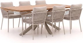 Diningset Bellagio | 6 personen teakhout | Tuinset stapelbaar | 7-delig | Kees Smit Tuinmeubelen