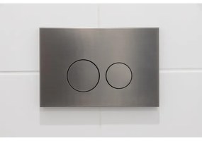 QeramiQ Push Metal Bedieningsplaat - voor Geberit UP320 inbouwreservoir - dualflush - ronde knoppen - metaal gunmetal OUTLETSTORE SW706198