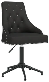 vidaXL Eetkamerstoelen draaibaar 6 st fluweel zwart