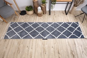 Tapijt, Vloerbekleding BERBER CROSS grijskleuring - voor keuken, naar de gang