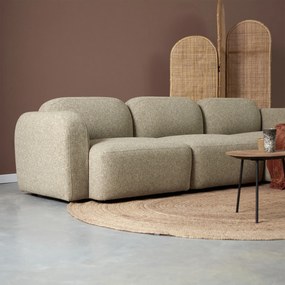 Moderne Hoekbank Rechts Taupe Stof