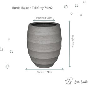 Pot Bordo Tall Balloon Grey