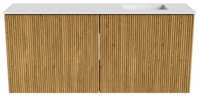 Mondiaz Joya 90cm toiletmeubel oak met wastafel faye rechts zonder kraangat talc