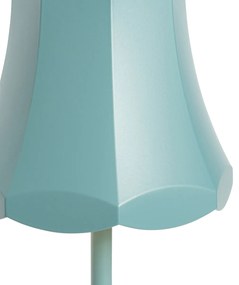 Buitenlamp met dimmer LED Retro tafellamp met dimmer mineraal blauw oplaadbaar IP44 - Granny Retro IP44 Buitenverlichting Lamp