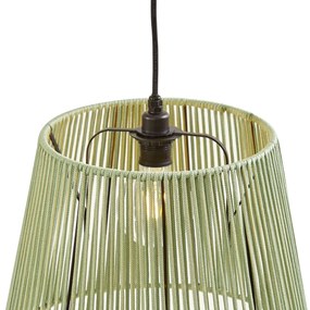 Buiten hanglamp zwart met multicolor kappen van touw 3-lichts IP44 - CavaJapandi Minimalistisch E27 IP44 Bohemian Buitenverlichting rond