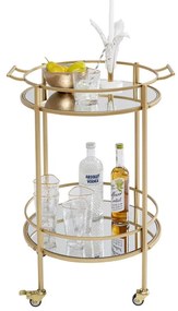 Kare Design Emilia Ronde Trolley Goud - 57 X 47.5cm.