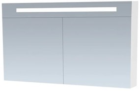 Brauer Promise Deluxe spiegelkast 120cm met 2 deuren en verlichting wit mat