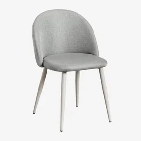 Set Van 4 Kana Deluxe Eetkamerstoelen Grijs – Taupe – Koel & Linnen Grijs – Beton - Sklum