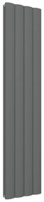 Eastbrook Guardia verticale aluminium radiator 180x37,5cm Antraciet 1824 watt