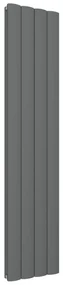 Eastbrook Guardia verticale aluminium radiator 180x37,5cm Antraciet 1824 watt