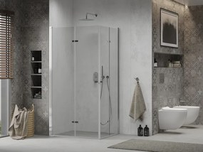 Mexen Lima Duo opvouwbare douchecabine 100 x 80 cm, transparant, chroom - 856-100-080-02-00