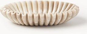 Handgemaakte ovale decoratieve schaal Santorini van marmer, B 35 cm