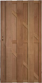 Tuindeur hardhout keruing recht (90 x 180 cm) v-groef schermdikte 3,5 cm