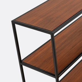 Console rek in walnootfineer en staal, Watford