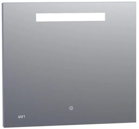 Exclusive Line Clock Spiegel - 80x70cm - verlichting - klok - aluminium 3880s