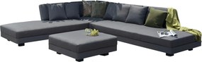 Showroommodel Santa Monica hoek loungeset 4 delig aluminium antraciet