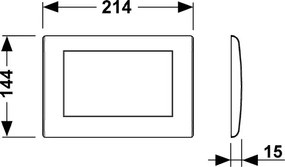 TECE Planus drukplaat 1-knop glans wit