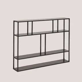 Metalen Modulaire Wandrek (120 Cm) Thura Zwarte Koolstof - Sklum