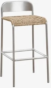 Set Van 2 Hoge Krukken Van Roestvrij Staal Narnial Roestvrij Staal - Jute & ↑65 Cm - Sklum