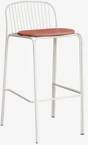 Pack Van 2 Hoge Tuinkrukken Van Staal Anerina Gardenia Wit & ↑75 Cm & Terracota - Sklum
