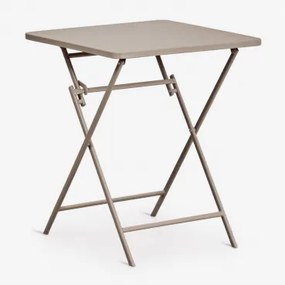Tamarit Opvouwbare Vierkante Tuintafel 60x60 Cm Van Staal Moka Bruin - Sklum