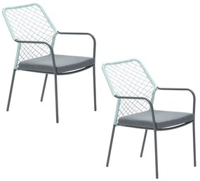 Garden Impressions Ross tuinstoel soft groen - 2 stuks