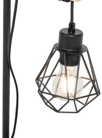 Landelijke tafellamp zwart met hout - Chon Landelijk E27 Binnenverlichting Lamp