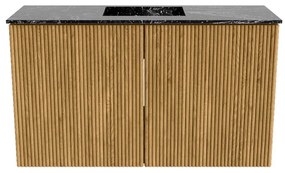 Mondiaz Joya DLux 70cm toiletmeubel oak met wastafel faye midden 1 kraangat lava