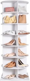 VEVOR Draaibaar schoenenrek Torenschoenenrek voor opslag met 7 lagen, 360° draaibare schoenendisplay, Lazy Susan schoenenrek-organizer, ideaal voor slaapkamer, woonkamer, hal, kelder