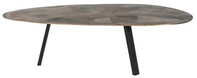 Richmond Interiors Tulum Salontafel Kiezelvorm Goud Geborsteld - 130 X 80cm.