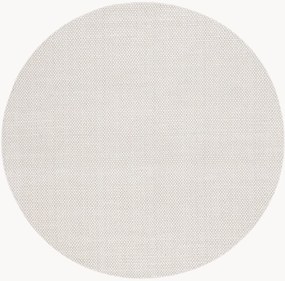 Rond laagpolig wollen vloerkleed Aminah