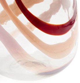 Vaas in transparant glas met motiefjes, Spezita