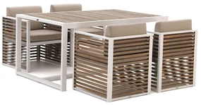 Bellagio Cadora 160cm dining tuinset 5-delig