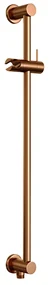 Brauer Copper Carving complete inbouw regendouche set 22 met 30cm douchekop, gebogen muurarm, 3 standen handdouche en glijstang geborsteld koper PVD