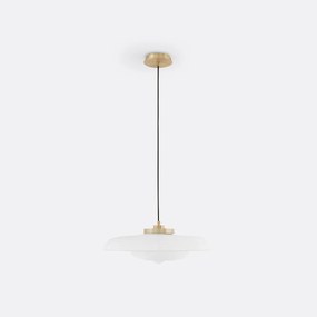 Dubbele hanglamp in papier en metaal, Tuuno