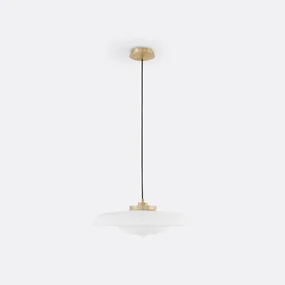 Dubbele hanglamp in papier en metaal, Tuuno