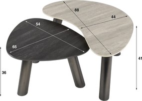 Travin Salontafelset Organisch - 88 X 75cm.