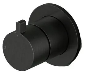Hotbath Ace Afbouwdeel - 2-weg omstel - zwart geborsteld PVD AC111EXTMBP