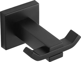 Mexen Vane dubbele handdoekhaak, zwart - 7020935-70