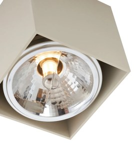 Moderne opbouwSpot / Opbouwspot / Plafondspot beige G9 draai- en kantelbaar - Box Modern G9 vierkant Binnenverlichting Lamp