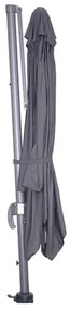 Garden Impressions Hawaii zweefparasol Lumen LED 300x300 cm - donker grijs