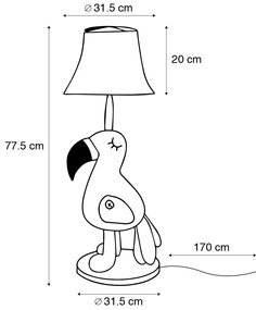 LED Kinder tafellamp flamingo roze - Mingo Kinderlamp Binnenverlichting Lamp