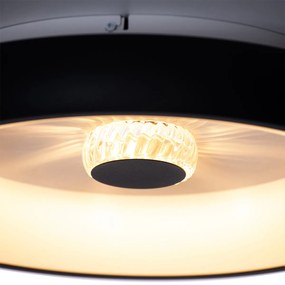 Plafondlamp met dimmer zwart incl. LED met afstandsbediening - Ghislaine Modern rond Binnenverlichting Lamp